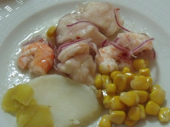Ceviche de Peixe e Camaro