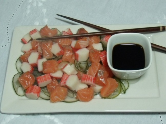 Sunomono com Salmo e Kani-Kama