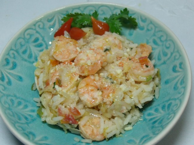 Arroz de Camaro com Alho Por
