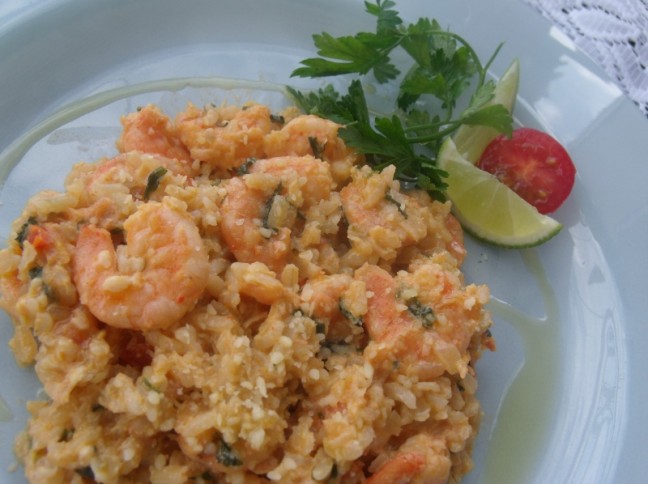 Arroz Integral com Camaro 