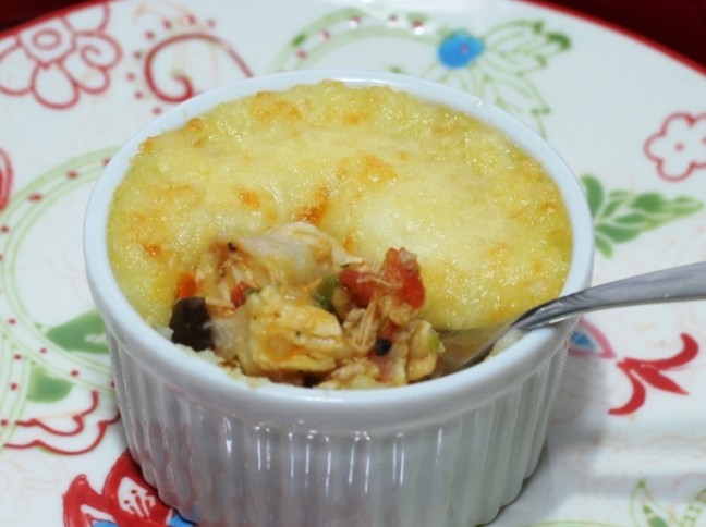 Escondidinho de Frango com Azeitonas Pretas