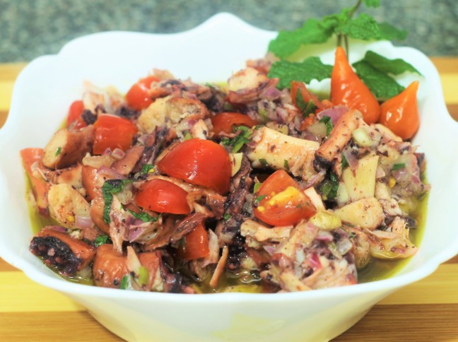 Salada Quente de Polvo 