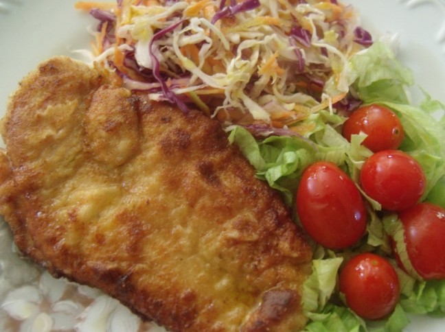  Peito De Frango  Milanesa Com Queijo Ralado