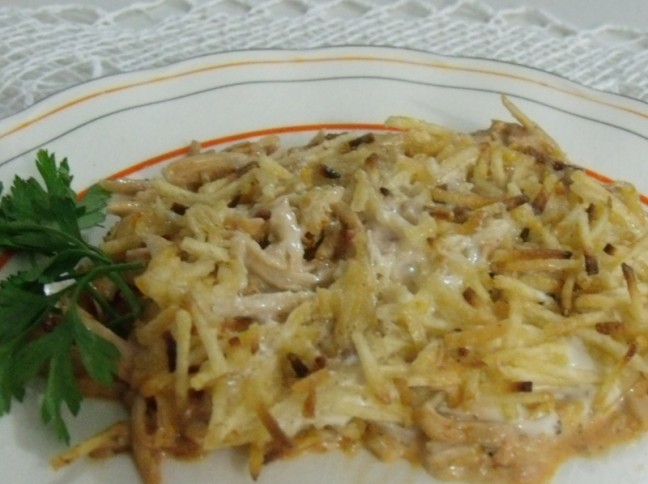 Frango Ao Requeijo E Batata Palha