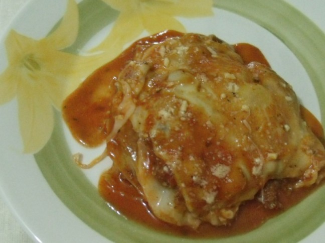 Lasanha De Repolho Com Carne Moida